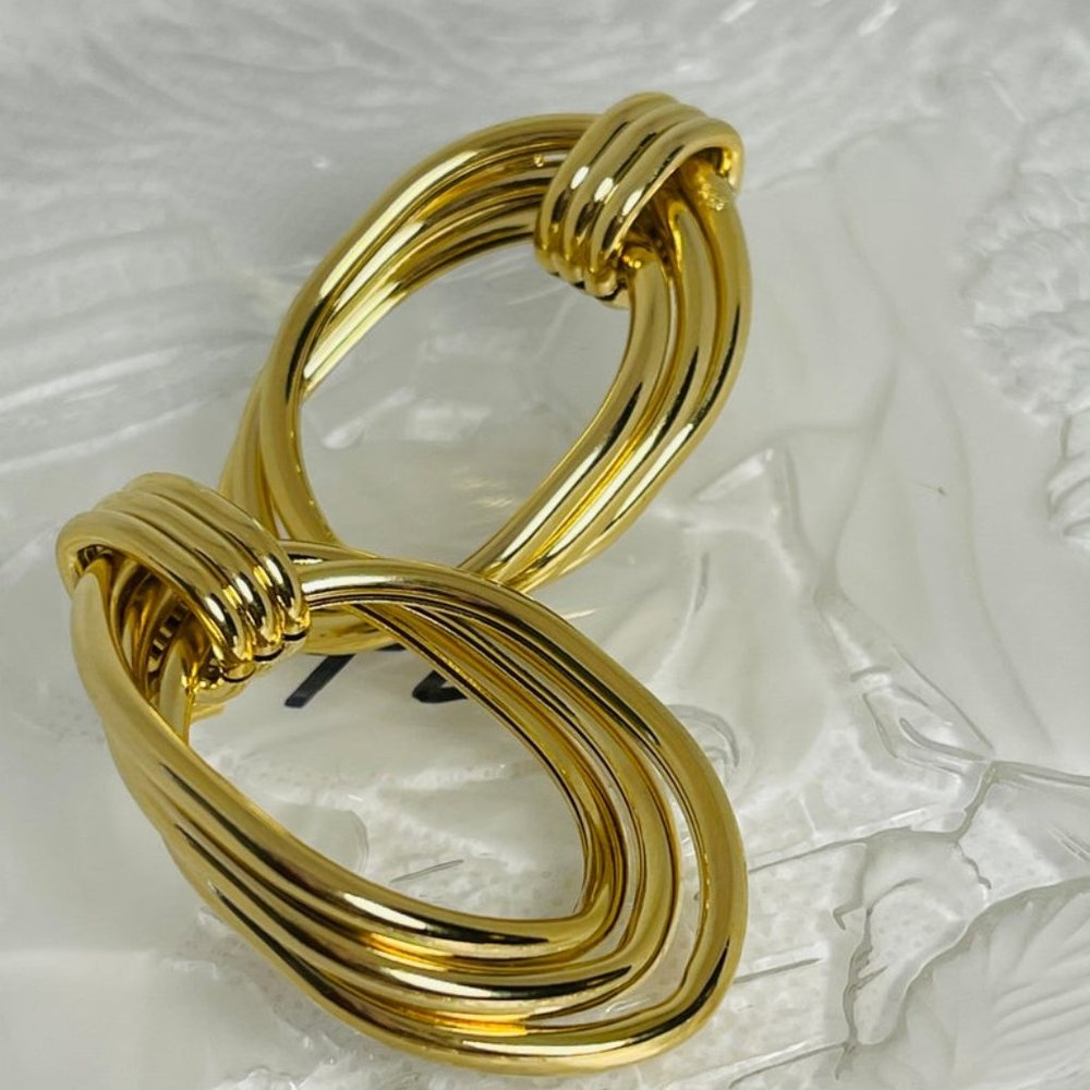 Chunky Gold Hoops,Twisted Hoop Earrings